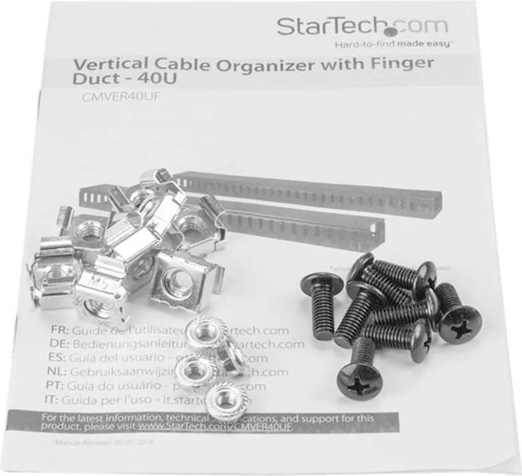 StarTech.com Classeur de câbles vertical avec Finger Duct pour rack IT - 4