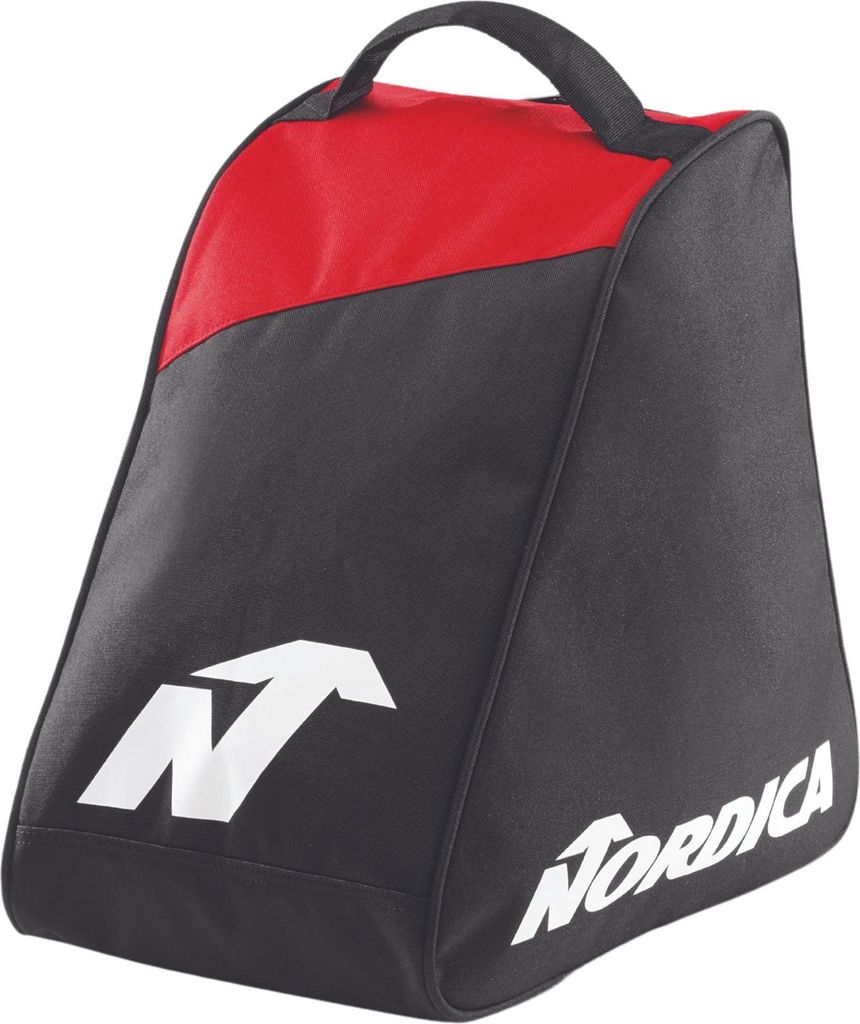 A product shot of a ski boot bag.