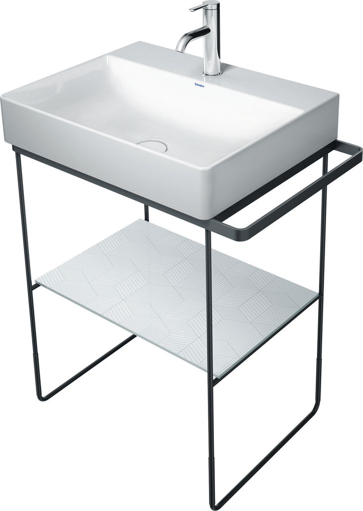 Duravit Metallkonsole DURASQUARE bodenstehend, höhenverstellbar +50 mm, für Waschtisch 235360 chrom