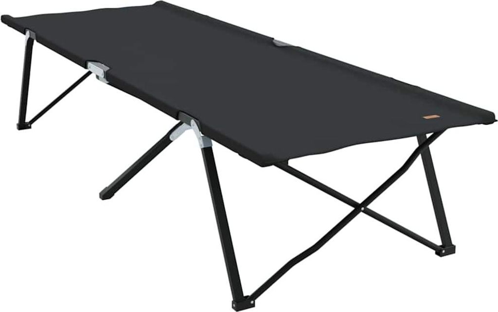 vidaXL Klapp Schlafbett fürs Camping Schwarz 206 x 76 x 74 cm