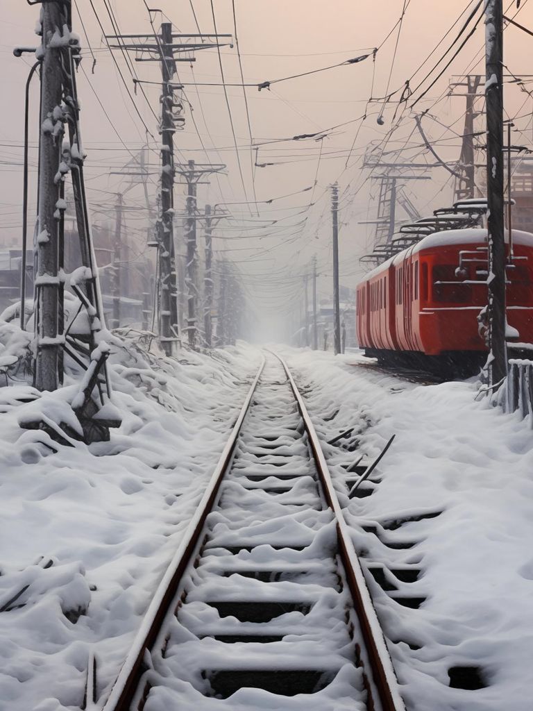 Plakat 15x20cm Reise auf Schienen