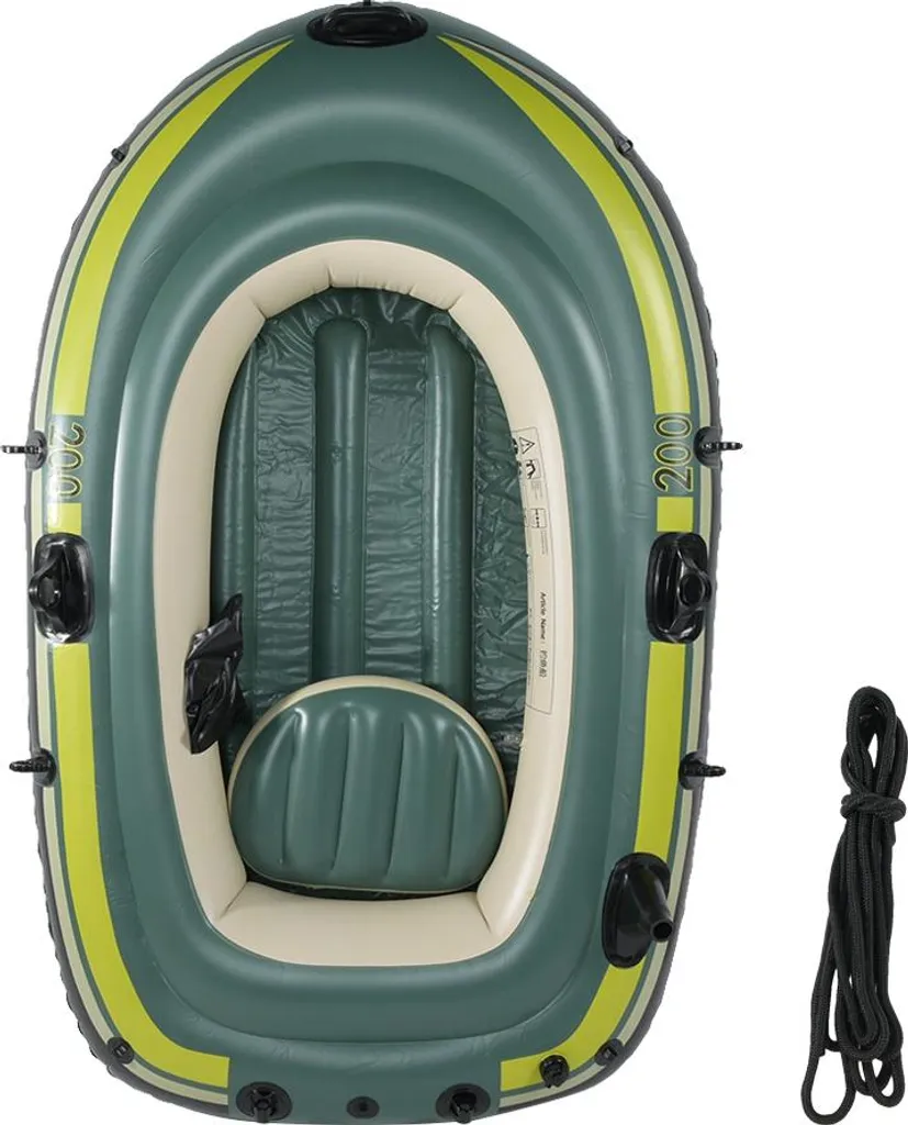 Bateau gonflable 2 personnes en PVC résistant pour pêche et surf loisir