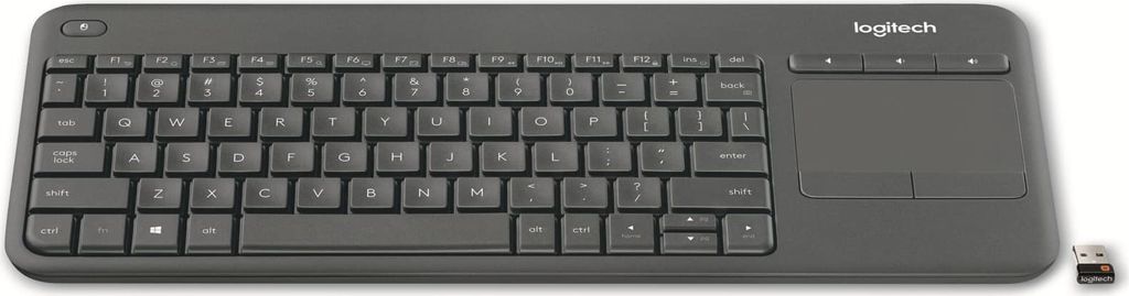 Bezprzewodowa klawiatura dotykowa Logitech K400 Plus czarna Zdjęcie produktu 15