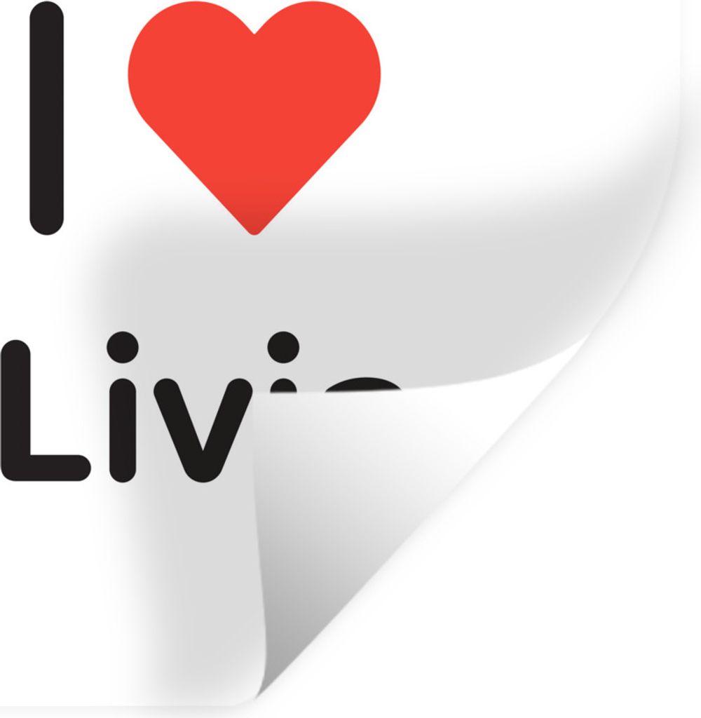 MuchoWow Wandtattoo Wandsticker Wandaufkleber Ich liebe - Livia - Mädchen 80x80 cm Selbstklebend und Repositionierbar - Wierderverwendbar - Selb...