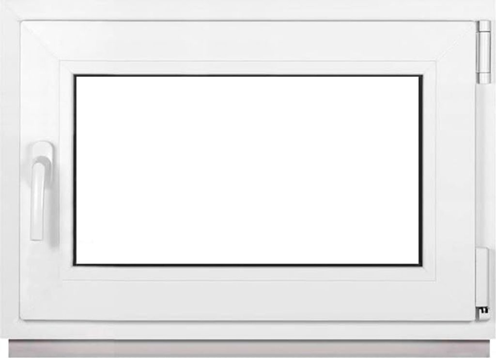 Framex Kellerfenster Weiß BxH 80x50cm (800x500mm) 2fach (32mm) Dreh Kipp DIN Rechts - Kunststofffenster Premium Fenster - Alle Größen