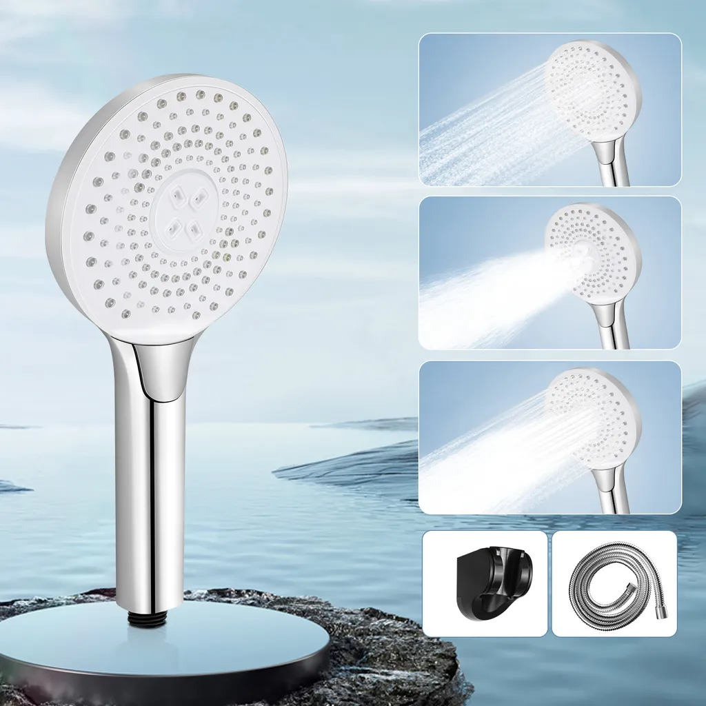 Soffione Doccia ZMH per Famiglie: Nichel Anticalcare con Tubo Lungo