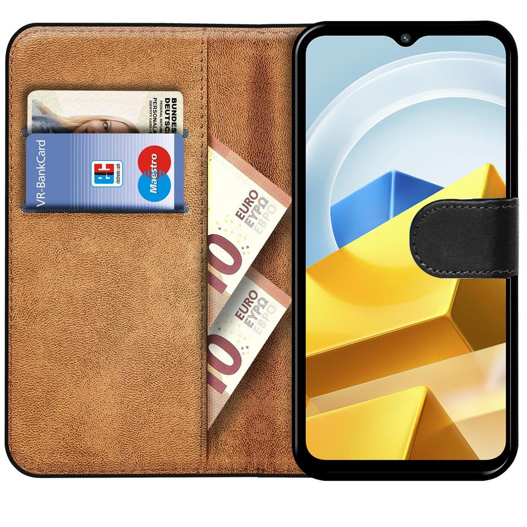 Custodia Economica Xiaomi Mi 11: Flip Cover Blu in Pelle con Stand