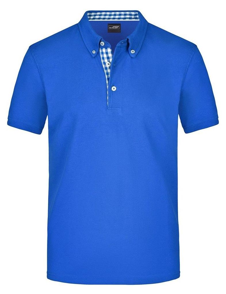 James and Nicholson - Poloshirt für Herren LT2635 (S) (Königsblau/Weiß)
