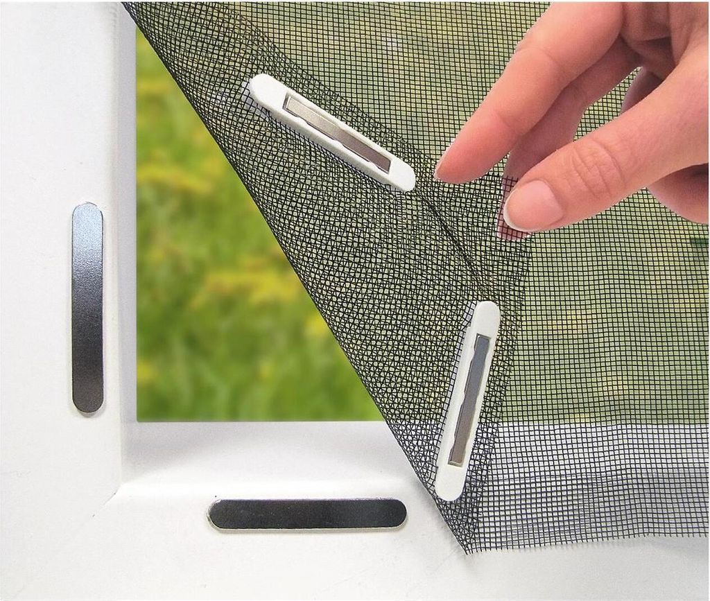 Moskytiéra EASYMAXX s 12 magnety na okna 150x130cm černá Obrázek produktu 15