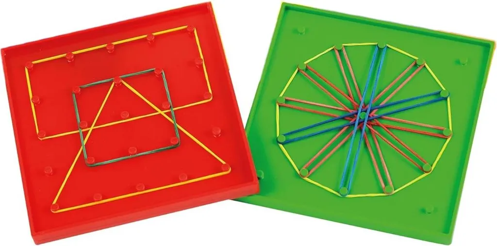 Planche géométrique 12,5 cm robuste et colorée - Pack de 6 unités