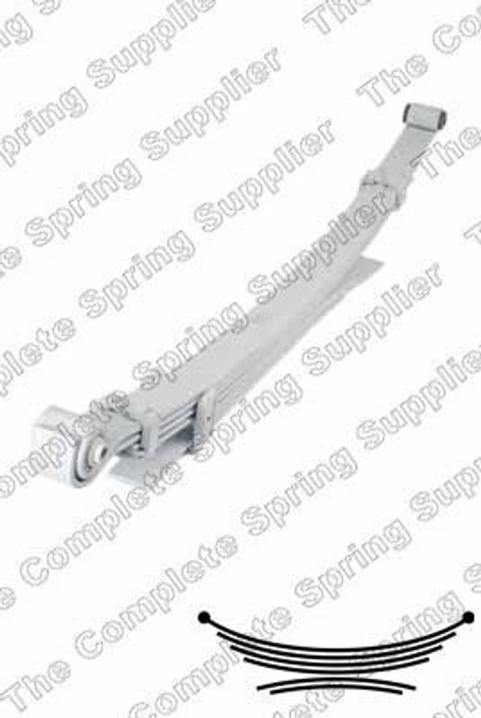 LESJÖFORS 6159214 Blattfedern für FIAT Fullback Pickup (502, 503) Hinten 550/775mm