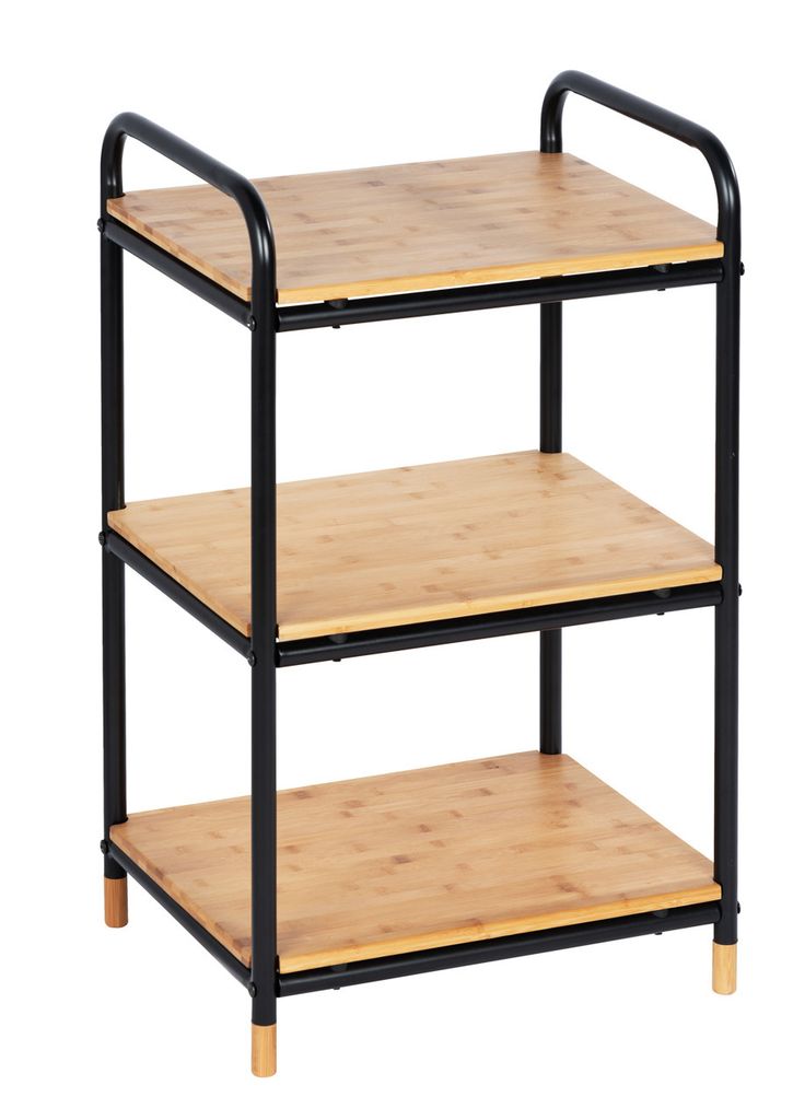WENKO Regal LOFT 3 Etagen Bambus Bad Küche Wohn Zimmer Produktbild 