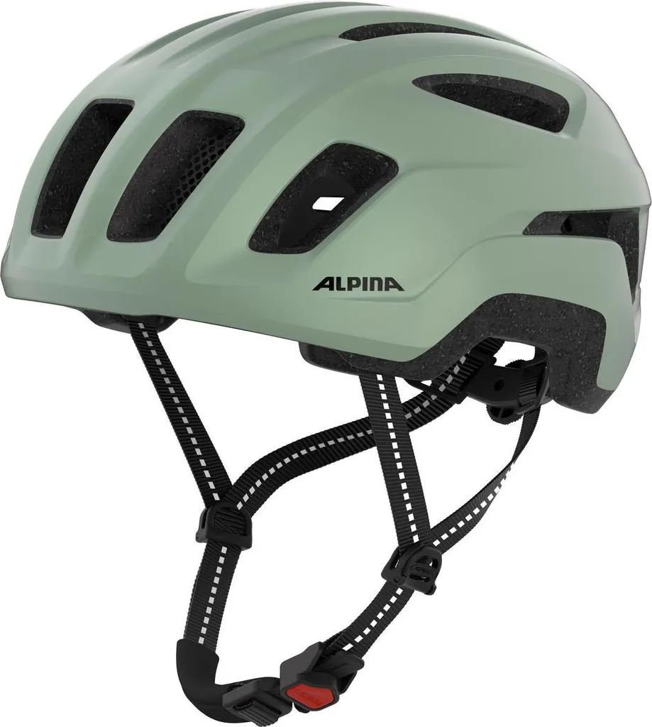 Casque vélo Paranus Urban vert mat 59-61 : confort et maintien sûr