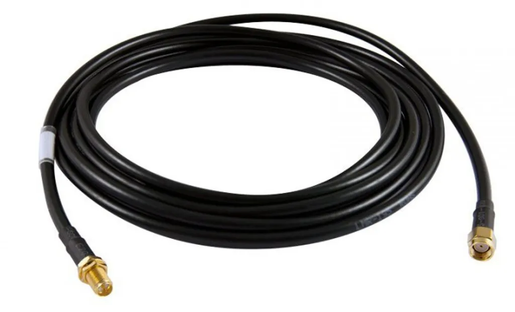 Câble coaxial R-SMA 0.5m noir haute fidélité pour transmission RF stable
