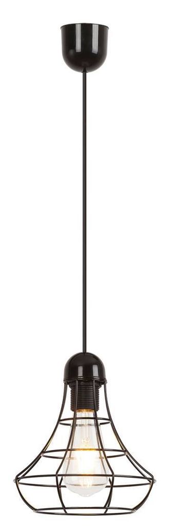Rabalux 4649 Pendelleuchte 1 Spot Ramsey, E27, schwarz, rund, Industriell, ø200mm