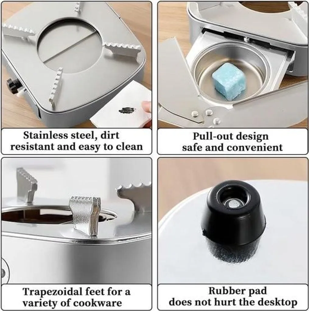 Brûleur pour réchaud de camping extérieur et pique-nique inox durable