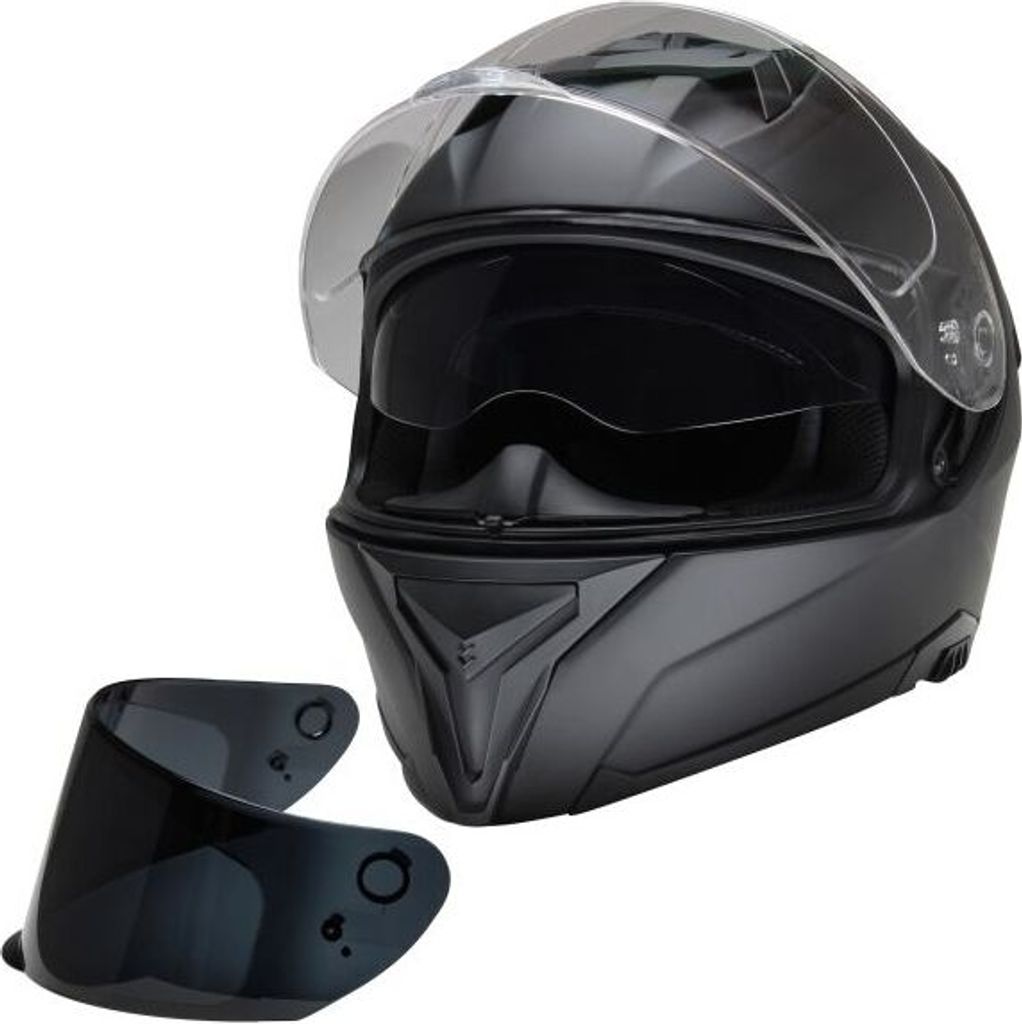 Motorradhelm Integralhelm CMX Blacky schwarz matt mit Produktbild 