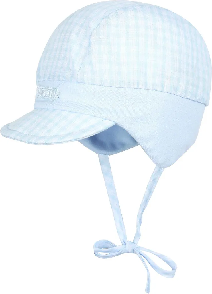 Cappellino Neonato Döll Scacchi Cotone Bio - Comfort e Protezione UV
