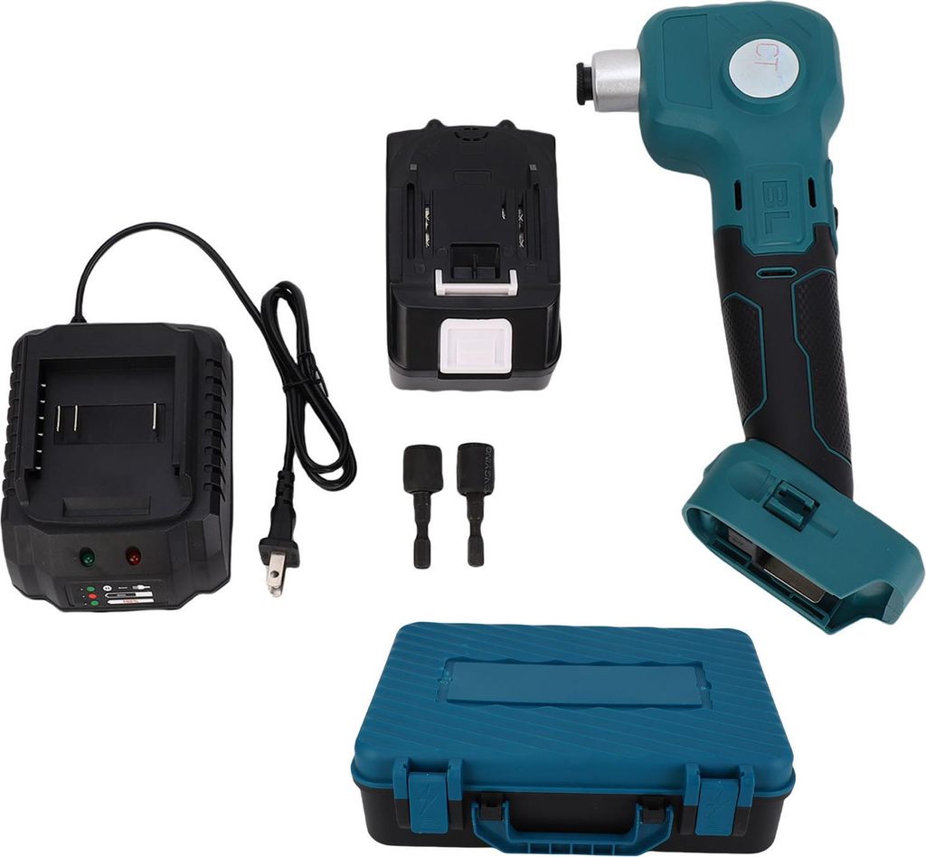 Akku-Nagler-Set mit bürstenlosem Motor, Akkuladegerät, professionellem Elektroschrauber (US-Stecker)