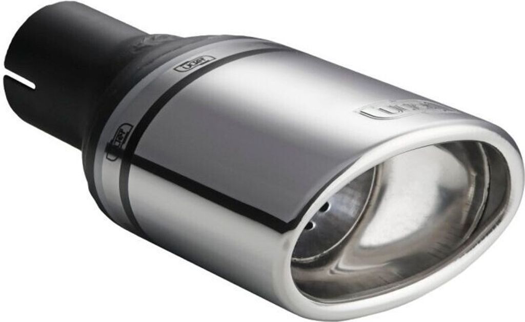 ULTER SPORT N1-28/50 Auspuffblende Endrohr Blende 120mm Oval Edelstahl Verchromt