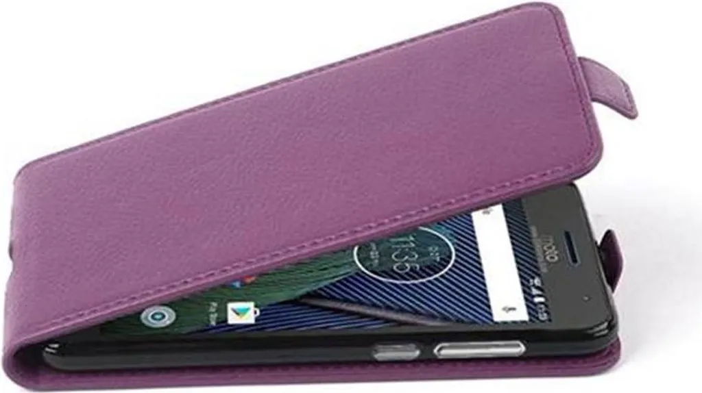 Custodia Motorola Moto G5 Plus Cadorabo Viola - Cover Flip in Similpelle