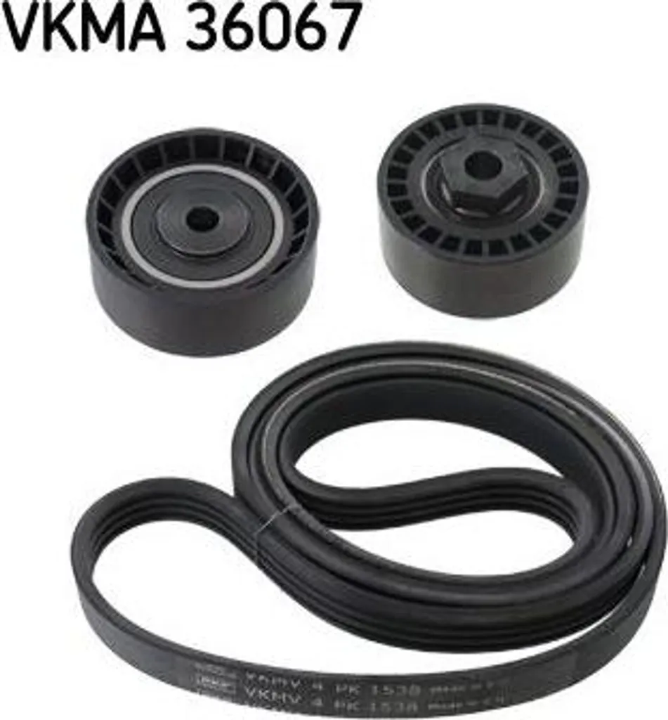 Jeu de courroies trapézoïdales crantées pour Logan Sandero VKMA 36067 SKF