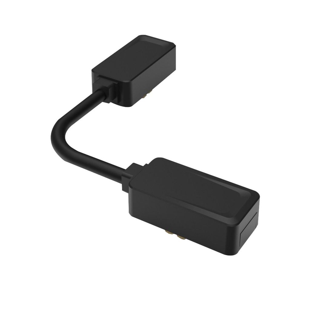 Verbindungsschlauch für Ecken für Magnetschiene 25mm SuperSlim Einbau/Aufhängen Schwarz