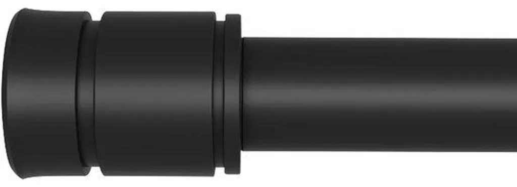 Tringle à rideaux pour chambre réglable 71-229 cm, tube noir de 25 mm