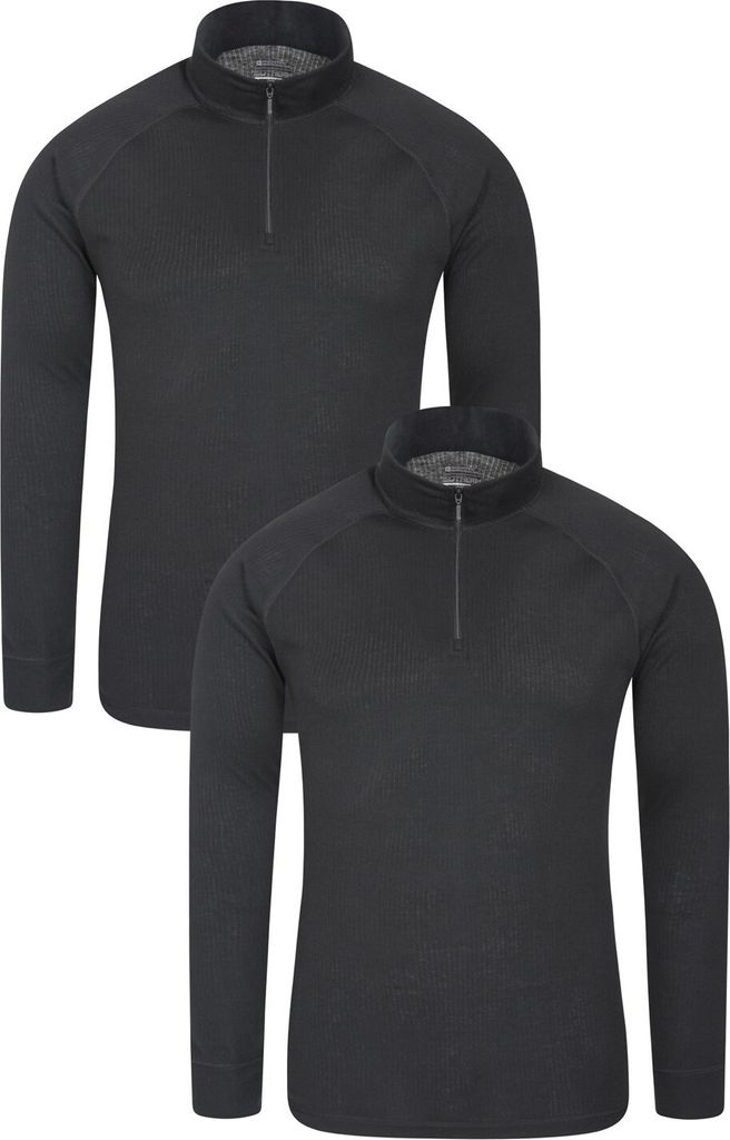 Mountain Warehouse - "Talus" Base Layer Oberteil für Herren (2er-Pack) MW1171 (M) (Schwarz)