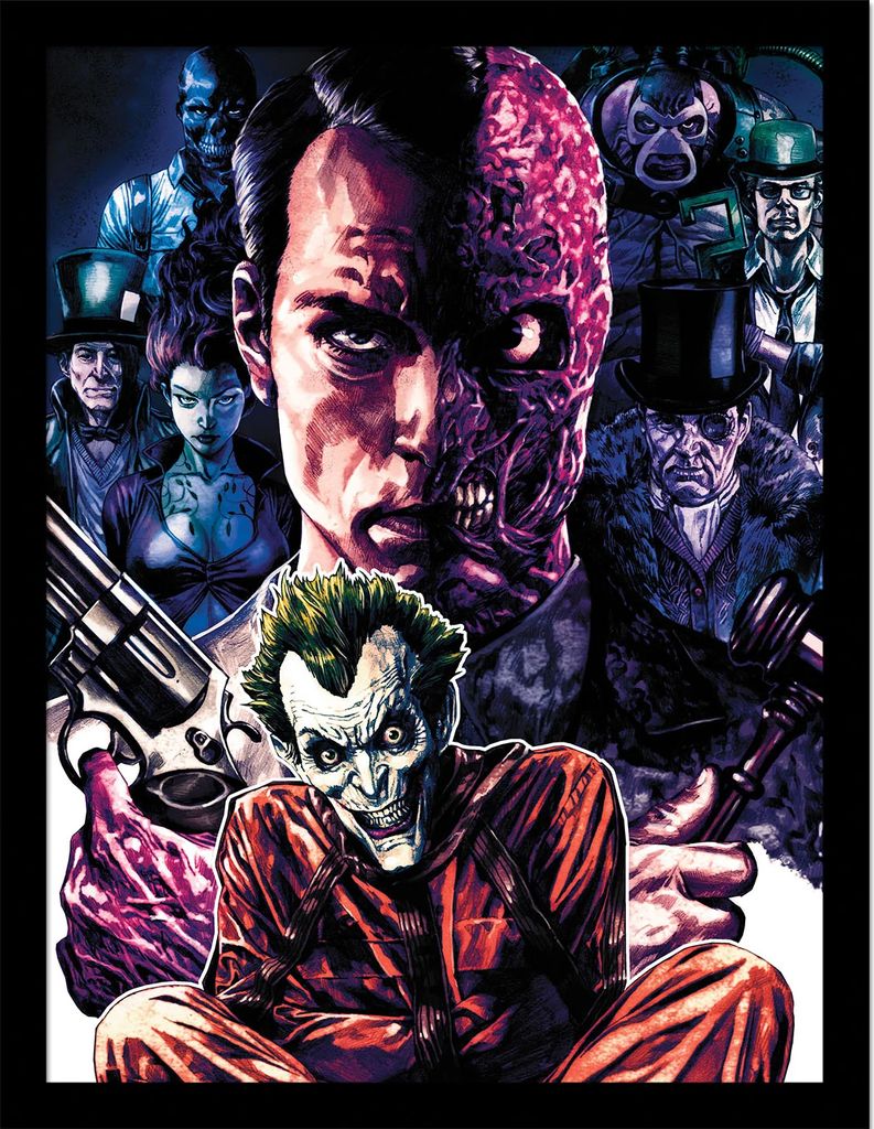 Batman - Gerahmtes Poster, Villains PM8393 (45 cm x 35 cm) (Bunt)