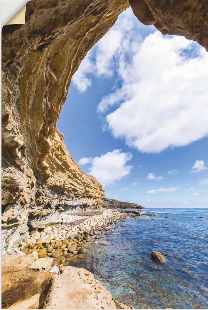 ARTland Wandbild, selbstklebend San Diego Klippen Größe: 80x120 cm