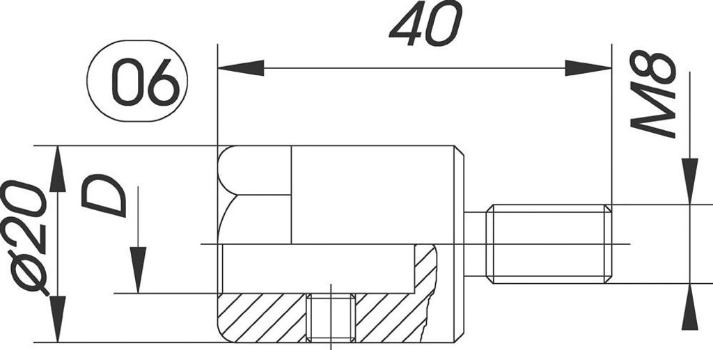 BRÜCK Reduzierfutter f. Dübelb. D= 10mm Typ 017006 | 01700610L