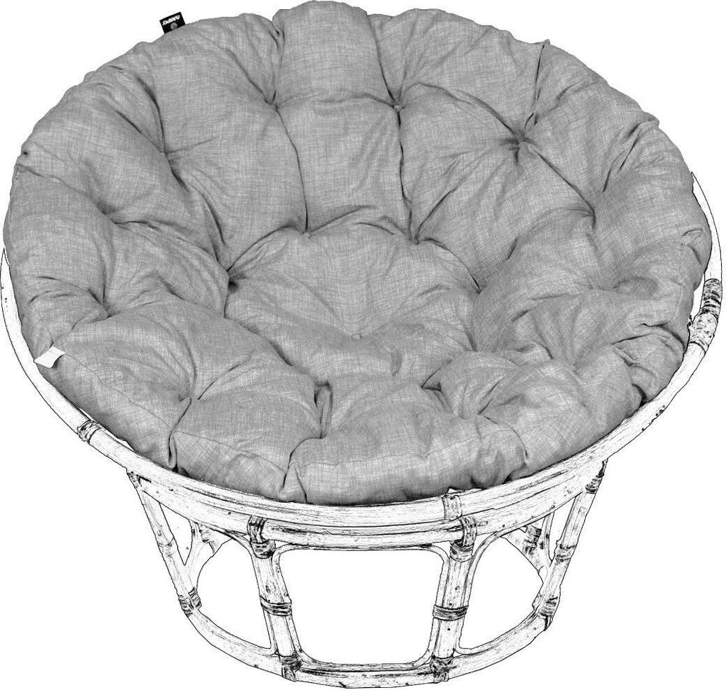 AMPO Sitzkissen Papasan Rattan Kissen Auflage für Hängesessel Hängeei Schaukel 100 cm