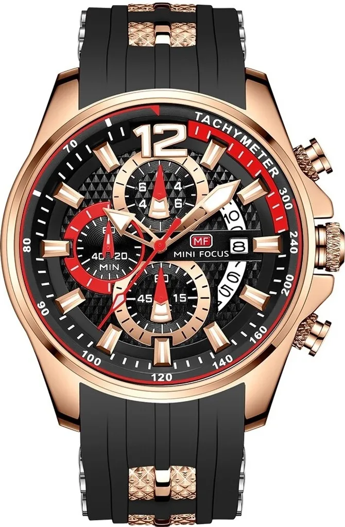 Montre de Luxe Mini Focus Nelson - Accessoire Business Noir et Rose