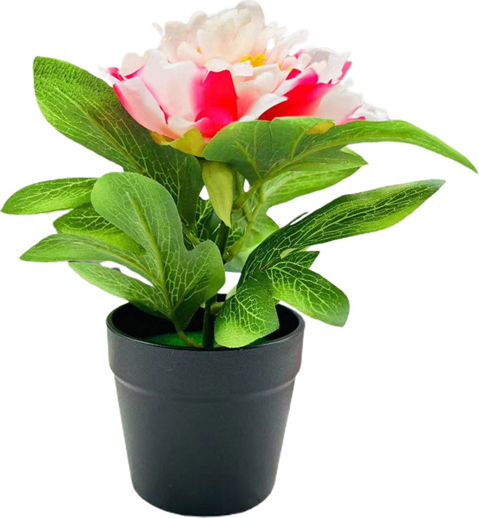 Künstliche Pfingstrose im Topf, für Zuhause, Büro, Wohnzimmer, Tischdekoration, Hochzeit, Kunstblumen, Pflanzen, Bonsai, für drinnen und drauß...