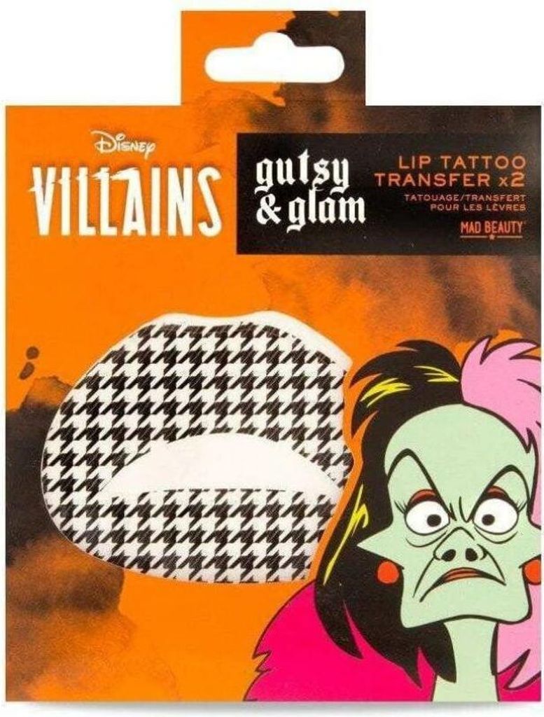 Mad Beauty Disney Villains Cruella Lip Temporary Tattoos