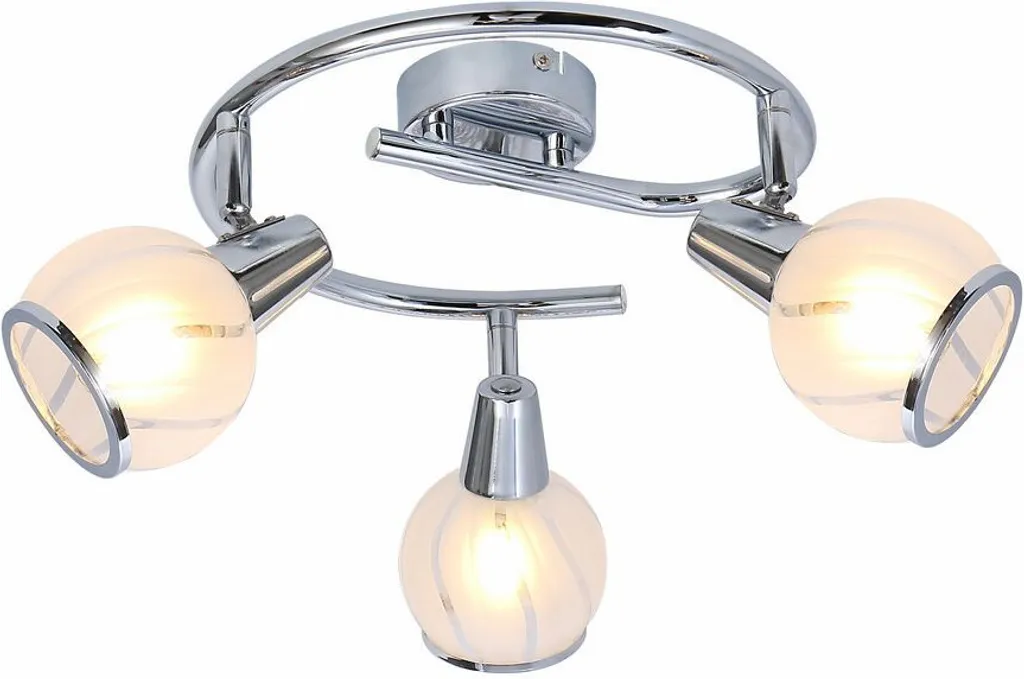Plafonnier chromé Megan Reality 3xE14 40W en métal élégant 45x45 cm