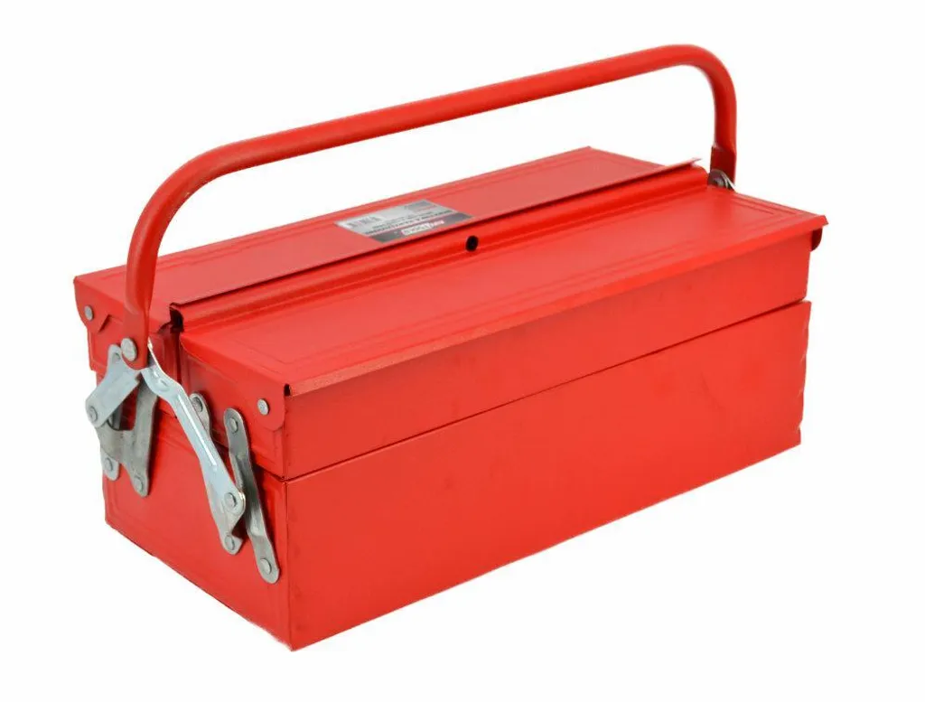 Boîte à Outils Métallique Robuste 53cm Awtools avec Fermoirs Sécurisés