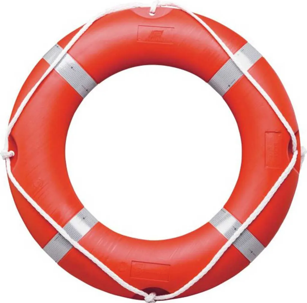 Bouée couronne orange 73 cm Plastimo Ring 3kg Haute Visibilité en Mer