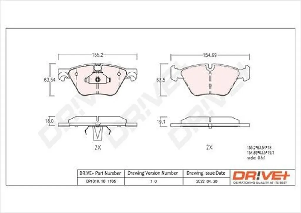 Plaquettes frein BMW 5 F10 F11 : sécurité optimale DP1010.10.1106 OE