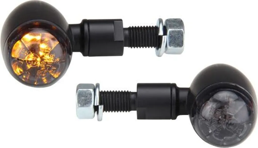 Clignotant moto 12V Sniper halogène noir pour rénovation et tuning