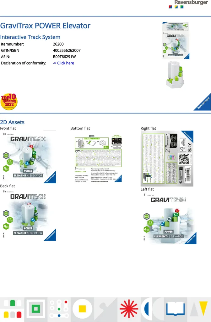 GraviTrax Power Elevator Extension Set : Ascenseur Automatique Ravensburger - 10