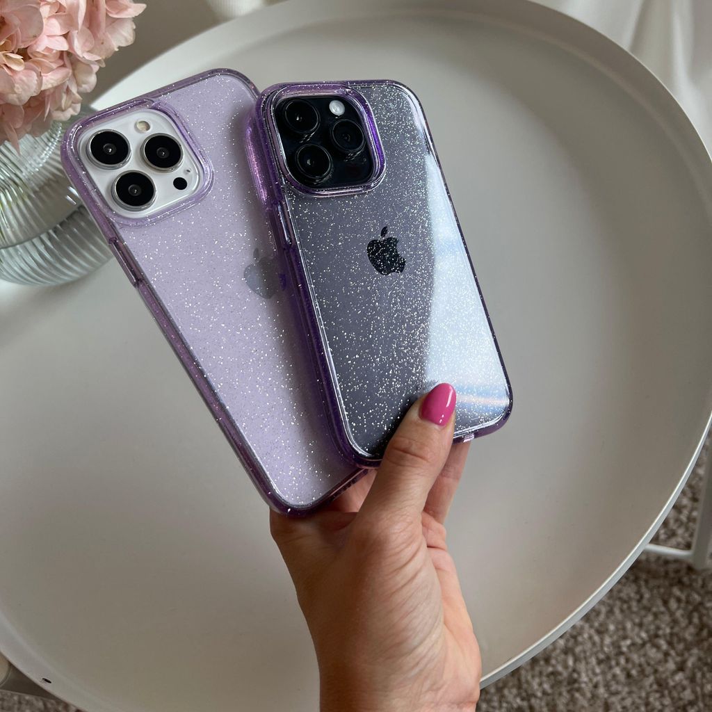 Sparkle Away Purple - Kompatibel mit iPhone 14 Pro