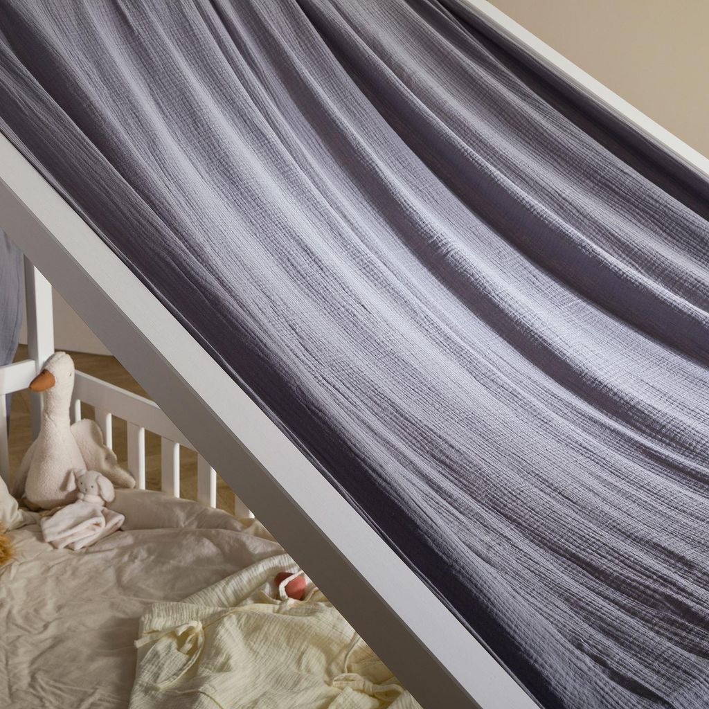 Hausbett Himmel LIAN in grau - Betthimmel aus 100% Produktbild 