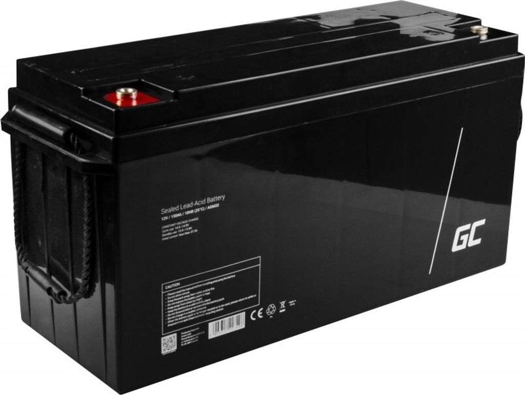 Green Cell AGM32, 12 V, 150 Ah, 1 kusů, 5 rok/roky, Černá, Obrázek produktu 