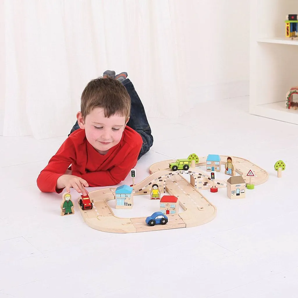 Bigjigs Rail Wooden Road Eight - Circuit de Route en Bois en Forme de 8 - 12