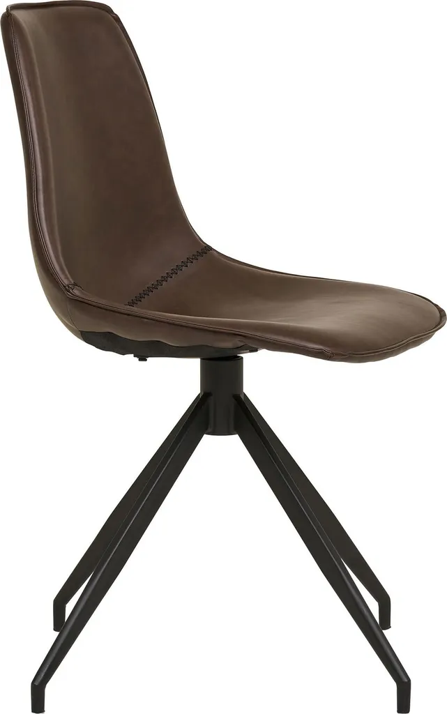 Chaise de table Monaco marron polyuréthane pour cuisine et salon