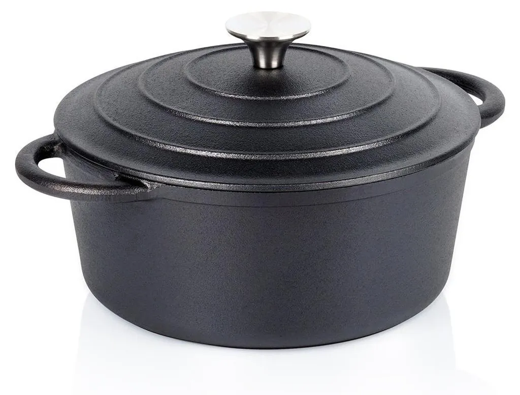 Casserole fonte noire 2,6 L Vilde pour plats mijotés et cuissons lentes