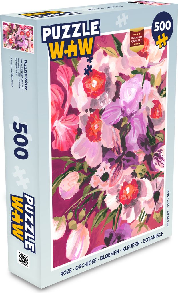 MuchoWow Puzzle 500 Teile Rosa - Orchidee - Blumen - Botanisch - Denken - Spiel - Toy