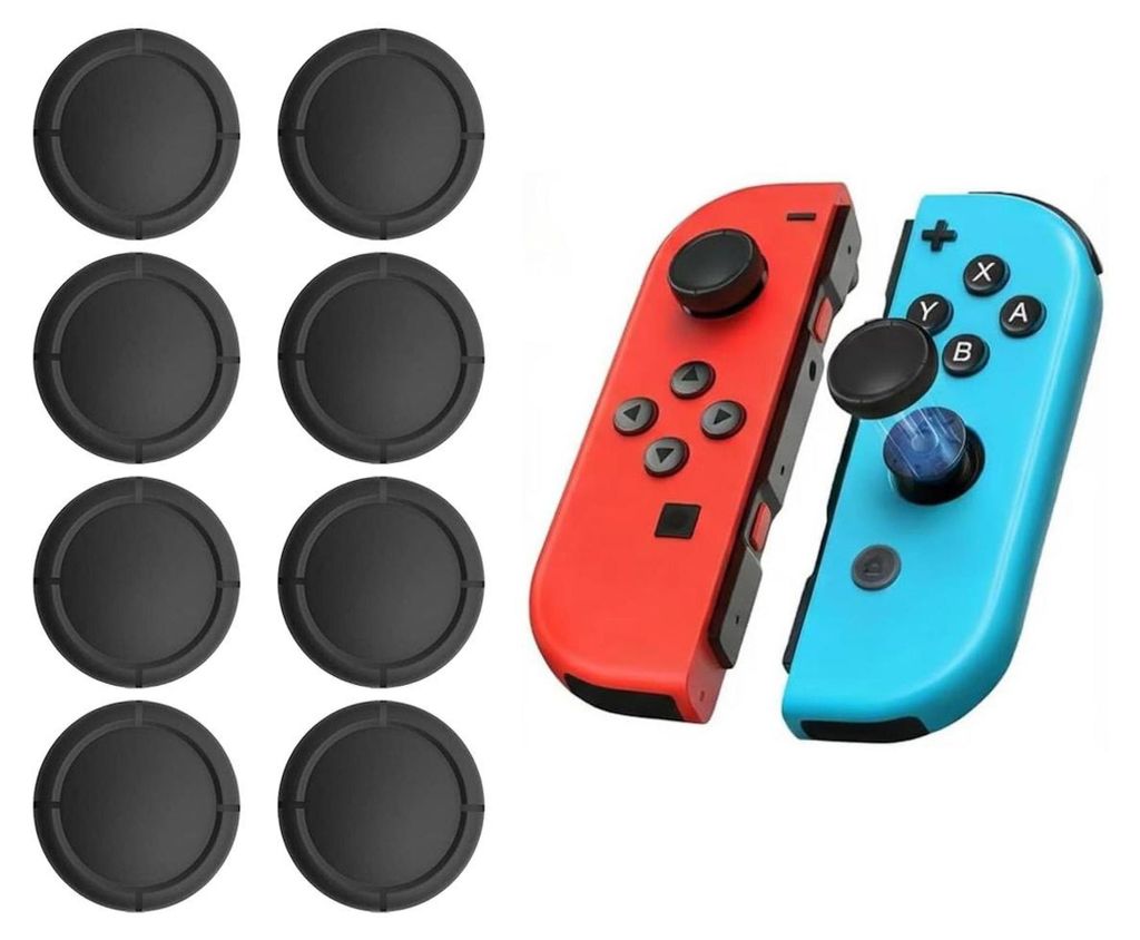 8x Rutschfeste Daumen Kappen für Nintendo Switch / Lite / Produktbild 